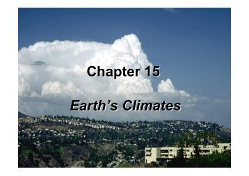 Chapter 15 Earth's Climates