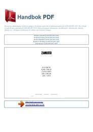 Bruker manual ZANUSSI ZFC143T - HANDBOK PDF