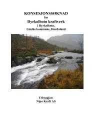 KONSESJONSSØKNAD Dyrkolbotn kraftverk - Skjema Nve