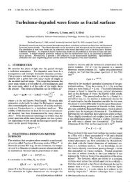 Turbulence-degraded wave fronts as fractal surfaces - Physics ...