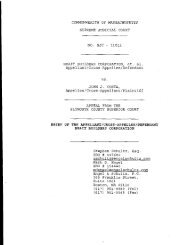 463 Mass. 65 Appellant Brait Builders Brief - Mass Cases