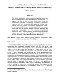 Power Relations in Research by Tahira Jabeen - University of the ...