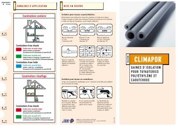 gaines d'isolation pour tuyauteries polyéthylène et caoutchouc