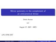 Mirror symmetry in the complement of an anticanonical divisor