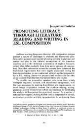 promoting literacy through literature: reading and writing in esl ...