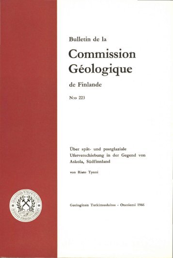 Commission Geologique - arkisto.gsf.fi