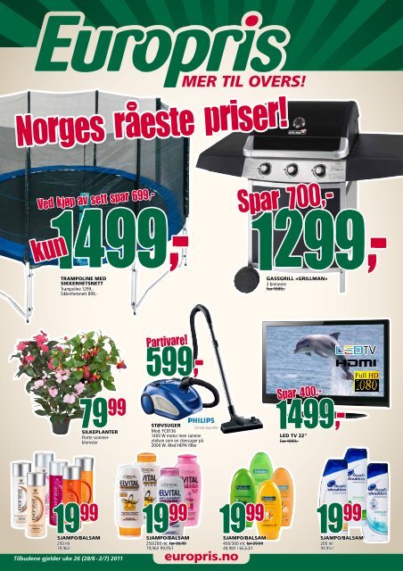 Spar 700,- - Europris