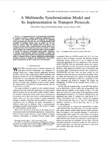 A Multimedia Synchronization Model and Its Implementation in ...