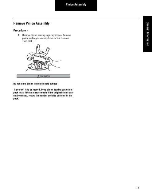 Single Reduction & Single Reduction with Differential Lock - Spicer