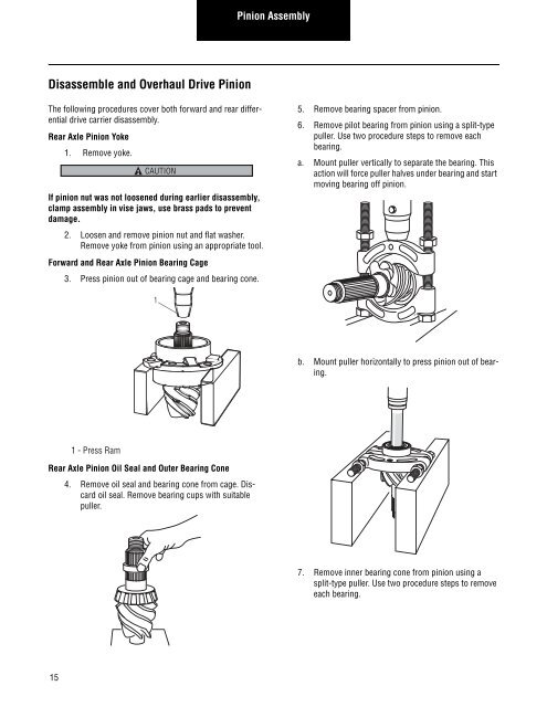 Single Reduction & Single Reduction with Differential Lock - Spicer