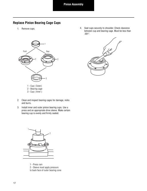 Single Reduction & Single Reduction with Differential Lock - Spicer