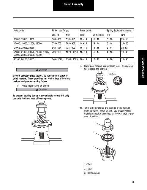 Single Reduction & Single Reduction with Differential Lock - Spicer