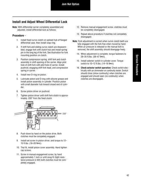 Single Reduction & Single Reduction with Differential Lock - Spicer