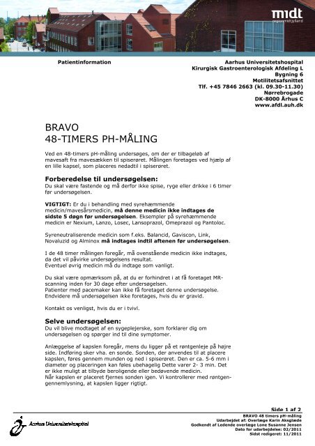 BRAVO 48-TIMERS PH-MÅLING - e-Dok