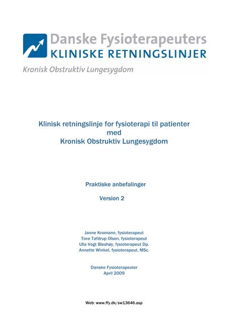praktiske anbefalinger (version 2) - Danske Fysioterapeuter