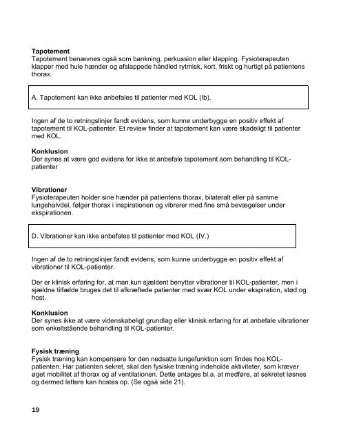 praktiske anbefalinger (version 2) - Danske Fysioterapeuter