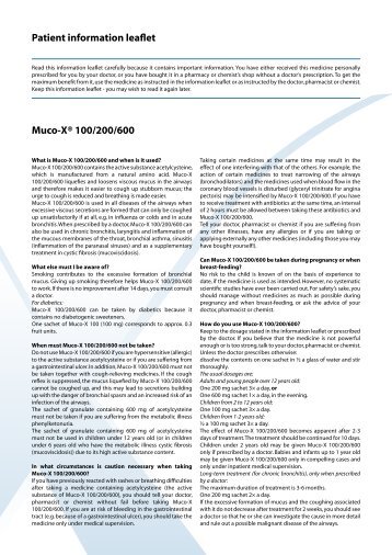 Patient information leaflet Muco-X® 100/200/600 - axapharm
