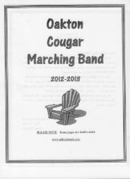 PLEASE NOTE - Oakton High School Band