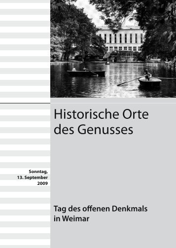 Historische Orte des Genusses - Weimar