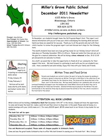 Miller's Grove Public School December 2011 Newsletter - schools ...
