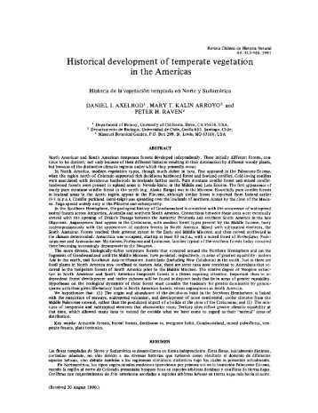 Historical development of temperate vegetation in the Americas