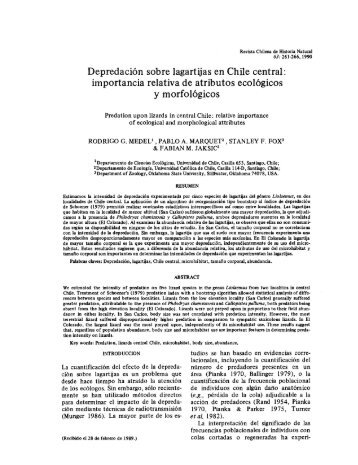 Article - Revista Chilena de Historia Natural