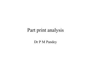 Part print analysis