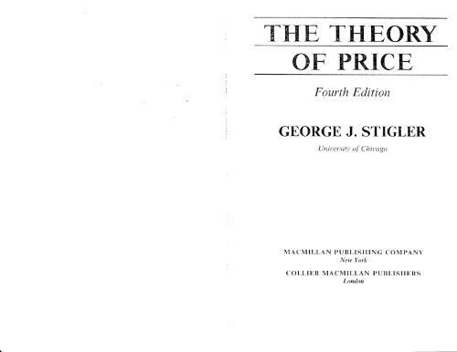stigler price theory.pdf - Clemson University