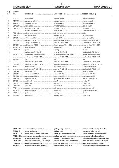 RESERVEDELSMANUAL SPARE PART MANUAL ...