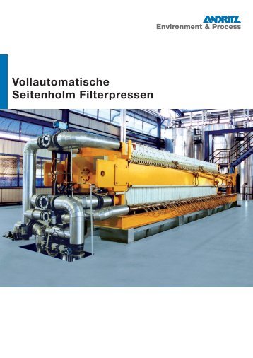 Vollautomatische Seitenholm Filterpressen