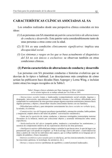 Síndrome de Asperger: Una guía para los profesionales - Aetapi