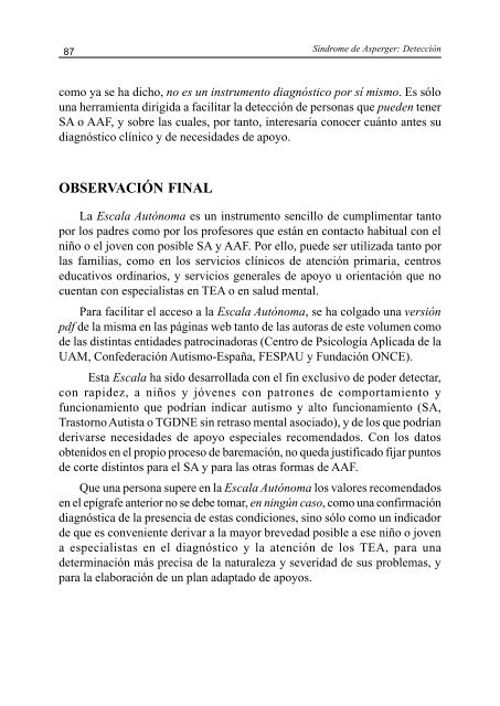 Síndrome de Asperger: Una guía para los profesionales - Aetapi