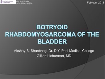 Botryoid Rhabdomyosarcoma of the Bladder