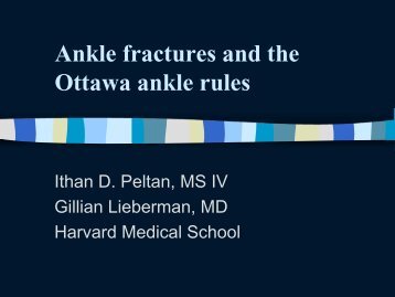The Ottawa Ankle Rules - Lieberman's eRadiology Learning Sites