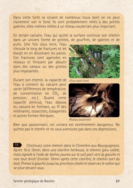 Sentier géologique de Bassins - Randonature