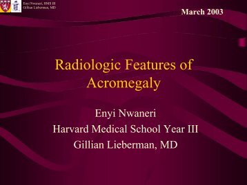 Radiologic Features of Acromegaly - Lieberman's eRadiology ...