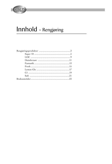 Innhold – Rengjøring - Home