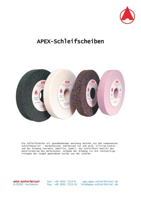 APEX-Schleifscheiben - APEX - Schleifmittel