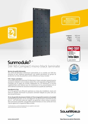 SW 165 Compact mono black laminate - SolarWorld AG