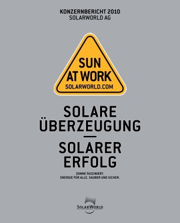 Konzernbericht 2010 - SolarWorld AG