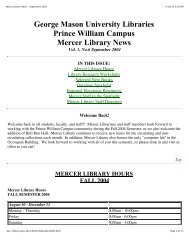 Mercer Library News - September 2004 - University Libraries ...