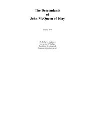 The Descendants of John McQueen of Islay - Waikato Management ...