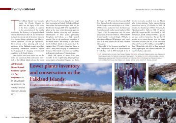 Lower plants inventory and conservation in the Falkland Islands: