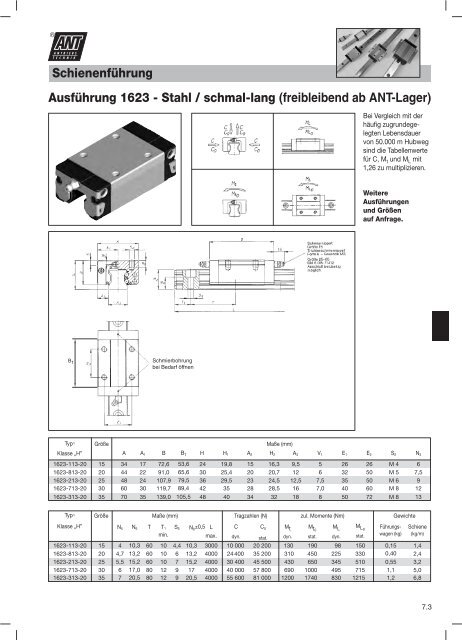 Mechanische Lineareinheit »Beta - Ant Antriebstechnik