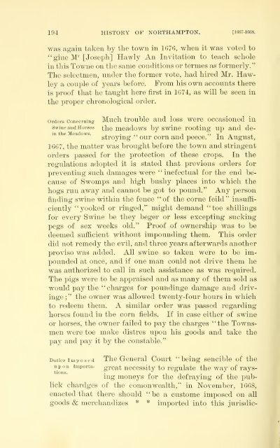 History of Northampton, Massachusetts, from its settlement in 1654;