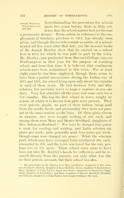 History of Northampton, Massachusetts, from its settlement in 1654;