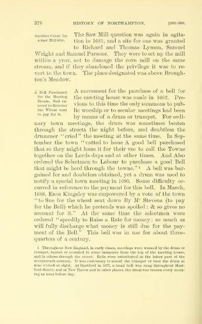 History of Northampton, Massachusetts, from its settlement in 1654;