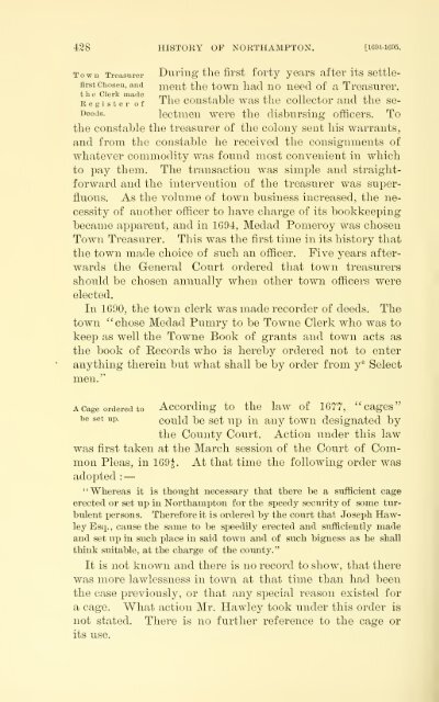 History of Northampton, Massachusetts, from its settlement in 1654;