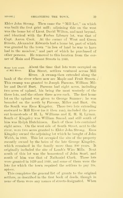 History of Northampton, Massachusetts, from its settlement in 1654;