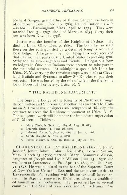 Rathbone genealogy